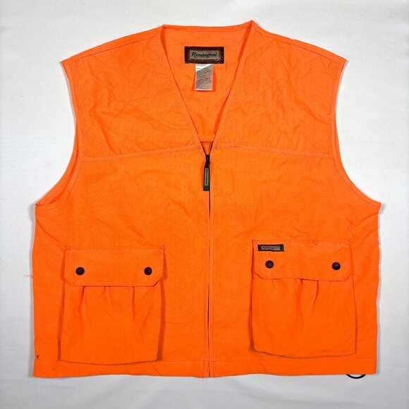 Remington Blaze Safety Orange Hunting Shooting Vest w/ Rear Game Pocket Mens L - Picture 1 of 8